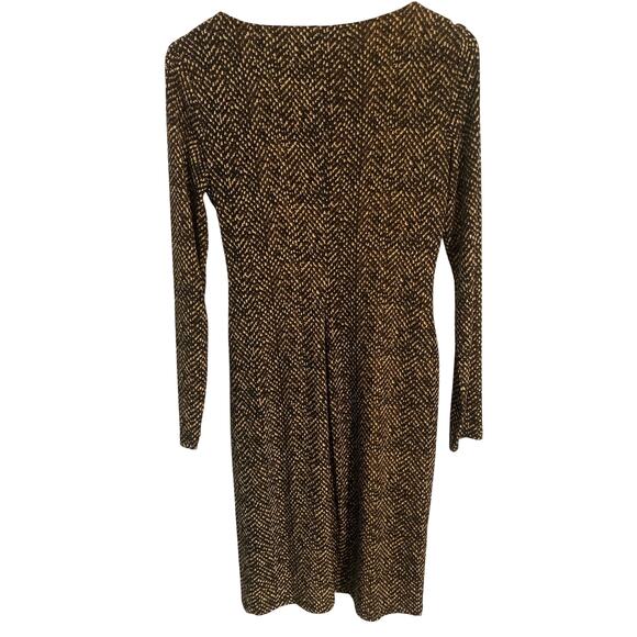 Lauren Ralph Lauren faux wrap dress women’s 6 brown snake print stretch career - Picture 2 of 6